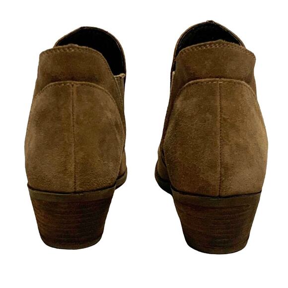 Me Too Zayden Ankle Boots Brown Suede Slip On Booties Pointed Toe Size 7.5M Cute - Picture 4 of 9